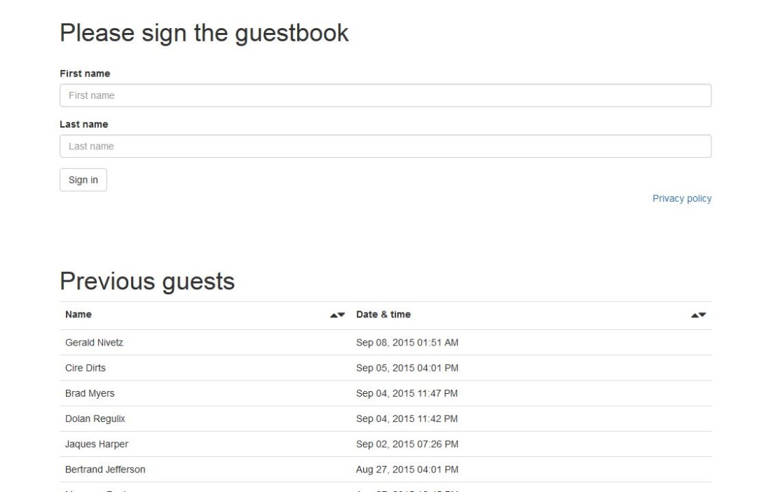 PHP, MySQL, & AJAX Guestbook